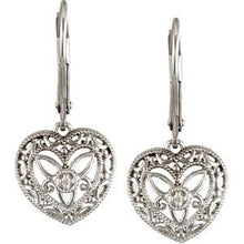 Load image into Gallery viewer, Sterling Silver .02 CTW Diamond Lever Back Earrings
