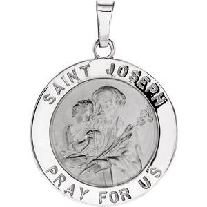 Sterling Silver 22 mm St. Joseph Medal