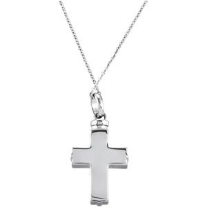 Woven Cross Ash Holder Necklace 