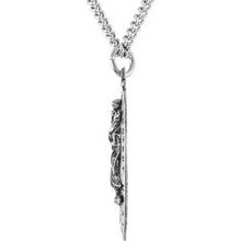 Charger l&#39;image dans la galerie, Sterling Silver 29x20 mm Oval St. Christopher Medal 24&quot; Necklace
