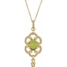 Load image into Gallery viewer, Sterling Silver Peridot &amp; .015 CTW Diamond 18&quot;  Necklace
