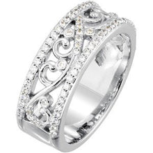 Charger l&#39;image dans la galerie, Bague anniversaire platine 1/3 CTW Diamond
