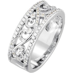 Bague anniversaire platine 1/3 CTW Diamond
