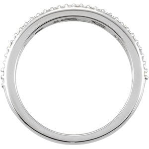 Bague anniversaire platine 1/3 CTW Diamond