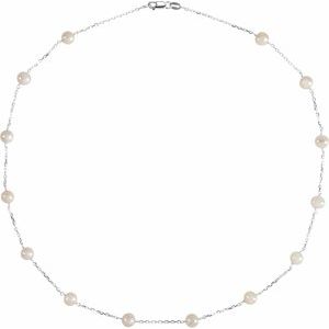 Pearl Station Necklace or Bracelet