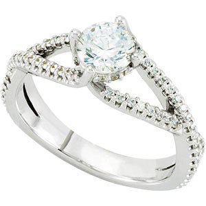 Continuum Silver 9/10 CTW Diamond Engagement Ring