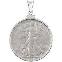Load image into Gallery viewer, Sterling Silver Walking Liberty 1/2 Dollar Coin Pendant
