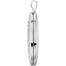 Load image into Gallery viewer, Sterling Silver 26.1x20.4 mm Oval Locket with Footprints
