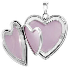 Load image into Gallery viewer, Sterling Silver 25.2x23.7 mm Heart Locket with Cross
