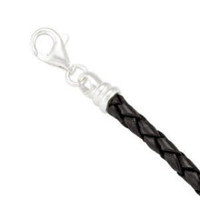 Load image into Gallery viewer, Kera¬Æ 3.0 mm Black Braided Leather Bracelet
