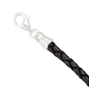 Kera¬Æ 3.0 mm Black Braided Leather Bracelet