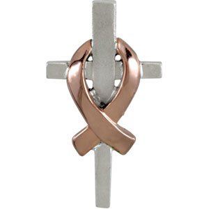 Sterling Silver 20 mm Remember Our Troops Cross Pendant