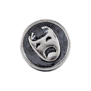 Sterling Silver 10.6 mm Comedy/Tragedy Bead