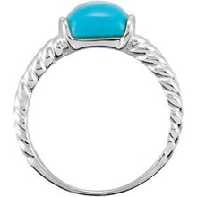 Charger l&#39;image dans la galerie, Sterling Silver Chinese Turquoise Ring Size 8
