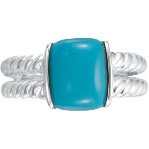 Chinese Turquoise Rope Ring
