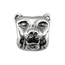 Charger l&#39;image dans la galerie, Sterling Silver 11.85x11.5 mm Tiger Slider Bead
