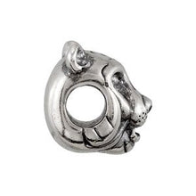 Charger l&#39;image dans la galerie, Sterling Silver 11.85x11.5 mm Tiger Slider Bead
