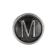 Load image into Gallery viewer, Sterling Silver 10.6 mm Letter 
&quot;M&quot; Alpha Cylinder Bead
