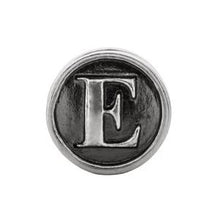 Load image into Gallery viewer, Sterling Silver 10.6 mm Letter 
&quot;E&quot; Alpha Cylinder Bead
