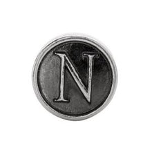 Load image into Gallery viewer, Sterling Silver 10.6 mm Letter 
&quot;N&quot; Alpha Cylinder Bead
