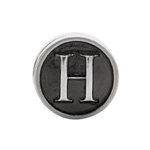 Load image into Gallery viewer, Sterling Silver 10.6 mm Letter 
&quot;H&quot; Alpha Cylinder Bead
