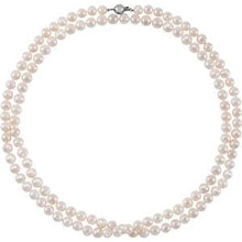 Charger l&#39;image dans la galerie, Sterling Silver 8-9 mm Freshwater Cultured Pearl 42&quot; Strand
