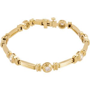 Bezel-Set Line Bracelet