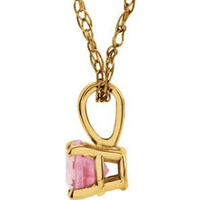 Charger l&#39;image dans la galerie, Youth Solitaire Birthstone Necklace or Pendant  
