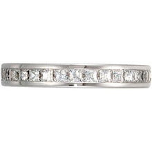 Charger l&#39;image dans la galerie, 14K blanc 7/8 CTW diamant correspondant bande à 8x6 mm émeraude bague de fiançailles semi-sertie

