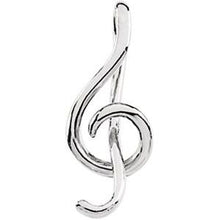 Load image into Gallery viewer, Sterling Silver Treble Clef Pendant
