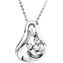 Load image into Gallery viewer, Sterling Silver 3 Child Mother&#39;s Embrace 18&quot; Necklace
