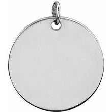 Load image into Gallery viewer, Sterling Silver 19 mm Round Disc Pendant
