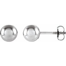 Charger l&#39;image dans la galerie, 14K White 6 mm Ball Stud Earrings
