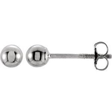 Load image into Gallery viewer, 14K White 3 mm Ball Stud Earrings
