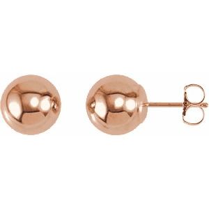 Ball Earrings with Bright Finish
