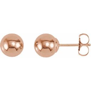 Ball Earrings with Bright Finish