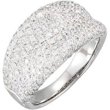 Charger l&#39;image dans la galerie, Bague en pavé de diamants blanc 1 1/5 CTW Pav√ © 14K
