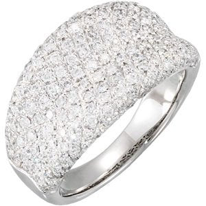 Bague en pavé de diamants blanc 1 1/5 CTW Pav√ © 14K