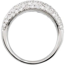 Charger l&#39;image dans la galerie, Bague en pavé de diamants blanc 1 1/5 CTW Pav√ © 14K

