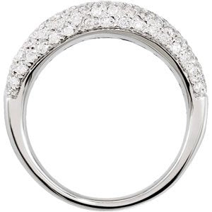Bague en pavé de diamants blanc 1 1/5 CTW Pav√ © 14K