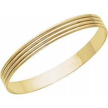Load image into Gallery viewer, 14K Yellow 8 mm Grooved Bangle Bracelet

