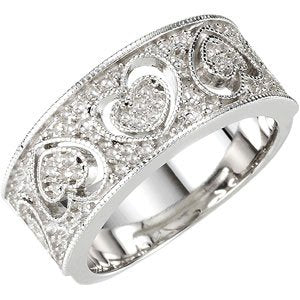 Jonc anniversaire en diamant 14K blanc 3/8 CTW