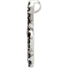 Load image into Gallery viewer, Black Spinel Fleur-de-lis Necklace or Pendant

