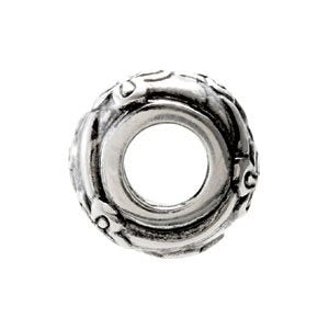 Sterling Silver 11x6.25 mm Floral-Inspired Bead