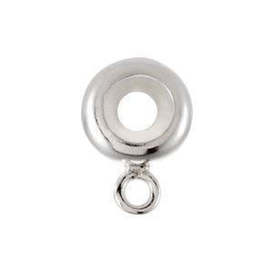 Sterling Silver 7 mm Stopper Bead with Dangle Ring