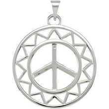 Load image into Gallery viewer, Sun Shaped Peace Sign Pendant
