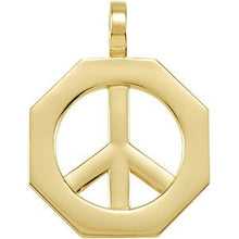 Load image into Gallery viewer, Octagon Shaped Peace Sign Pendant
