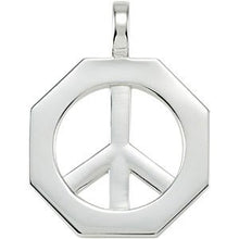 Load image into Gallery viewer, Octagon Shaped Peace Sign Pendant
