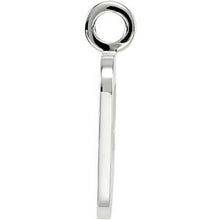 Load image into Gallery viewer, Sterling Silver Rectangle Shaped Peace Sign Pendant
