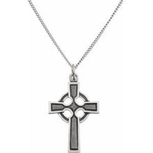 Charger l&#39;image dans la galerie, Sterling Silver Celtic-Inspired Cross Necklace
